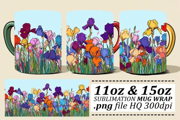 Spring Bloom Symphony Mug Wrap Design Online now