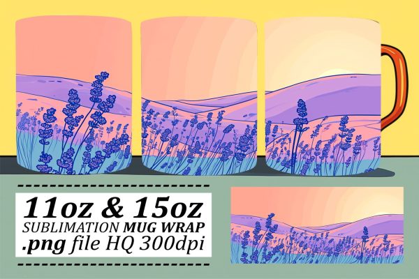 Whimsical Blossom Meadow Mug Pattern Design Online