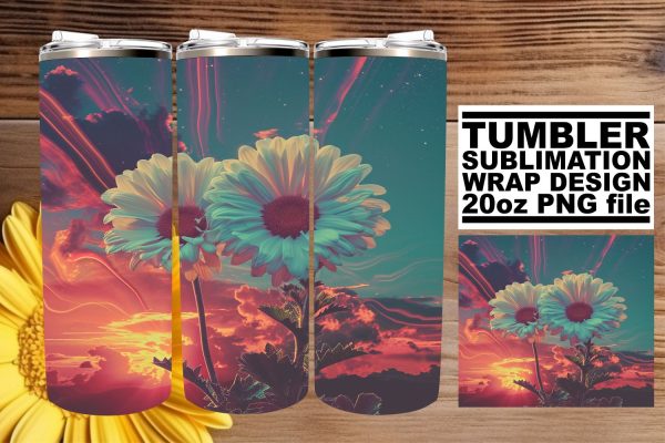 Antique Flower Serenade: Retro Tumbler Design Online