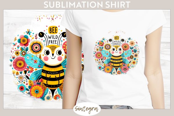 Bee Wild & Free v8 T-shirt Sublimation Discount