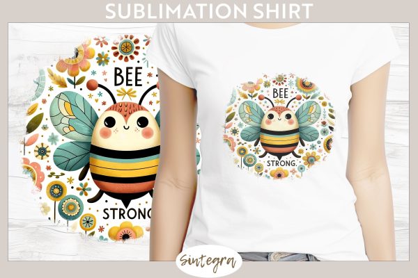 Bee Strong v3 T-shirt Sublimation For Cheap