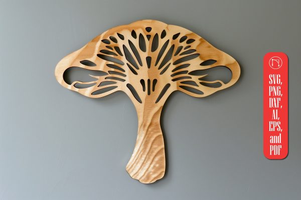 Mystical Mushroom laser cut decor SVG For Discount