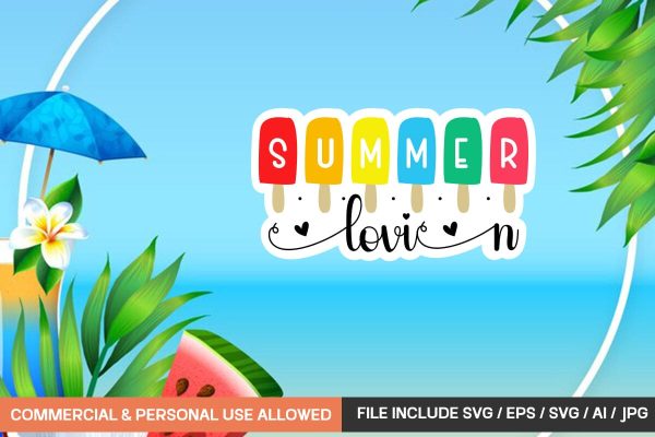 Summer Lovin Sticker Design Online
