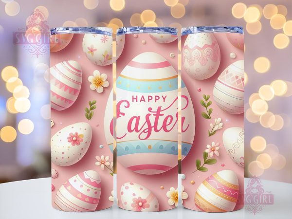 Happy Easter 20oz Tumbler Wrap Sublimation Design, Easter Eggs Tumbler Wrap, Instant Digital Download Cheap