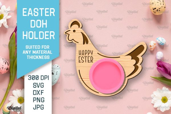 Easter Doh Holder SVG. Easter Play Doh Holder Laser Cut Cheap