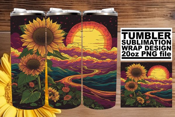 Vintage Blossom Fantasy: Sublimation 20oz Tumbler Wrap on Sale