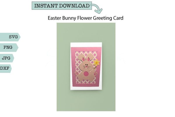 Easter Card-Easter Bunny Flower on Sale