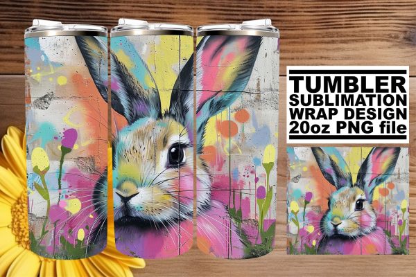 Vibrant Easter Bunny Decor on Cups Fashion
