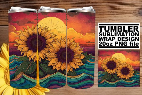 Retro Botanical Serenade: Sublimation 20oz Tumbler Wrap Cheap