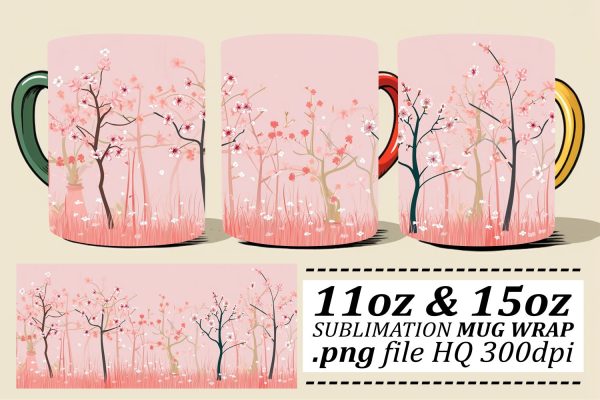 Delicate Petal Haven Mug Pattern Design Sale
