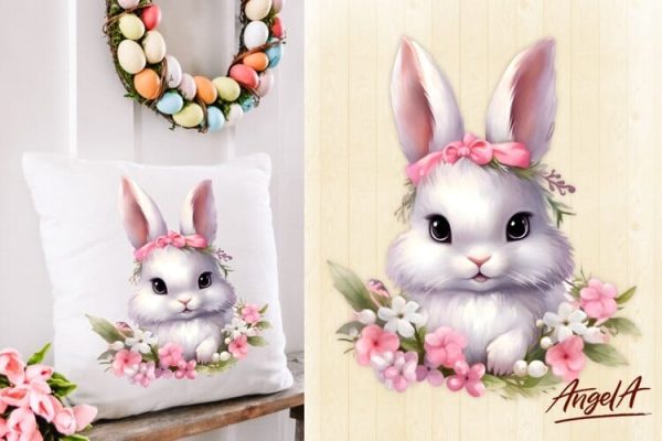 easter bunny girl face clipart on Sale
