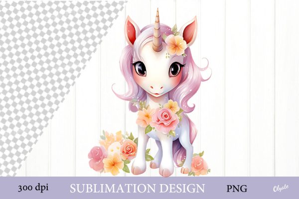 Unicorn Sublimation PNG. Baby Sublimation PNG For Cheap