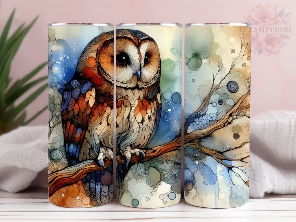 Cute Owl Tumler PNG, Watercolor Owl  20oz Tumbler Wrap PNG, Straight & Tapered Tumbler Wrap, Instant Digital Download Online Hot Sale