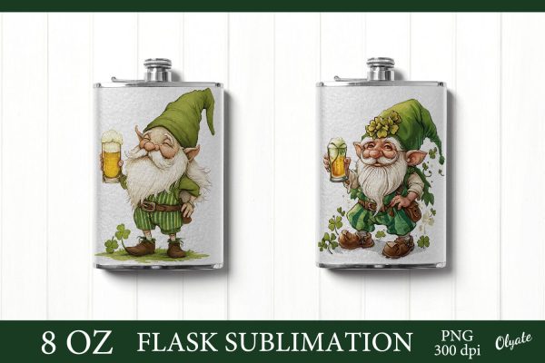 St.Patrick’s Day PNG. Flask Sublimation PNG Online