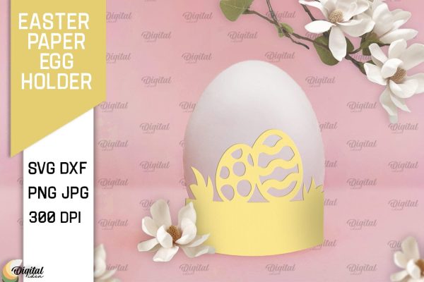 Easter Paper Egg Holder Paper Cut SVG For Discount