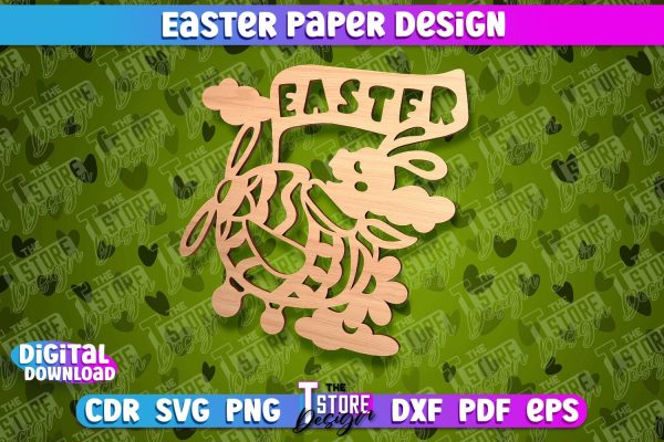 Easter Paper Design | Easter Decor | Happy Easter | Easter Bunny Hot on Sale