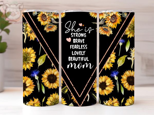 She is Mom Tumbler Wrap PNG 20oz Skinny Tumbler, Designs Mom Quote Tumbler, Sublimation Design, Digital, Digital Download PNG For Cheap