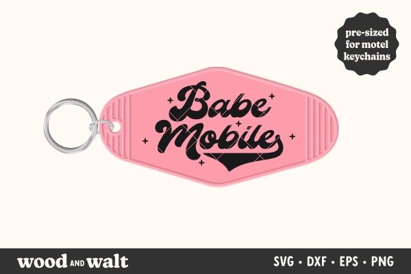 Babe Mobile SVG | Motel Keychain SVG Supply