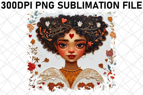 Whimsical Cupid s Dreamscape: Watercolor Sublimation Supply