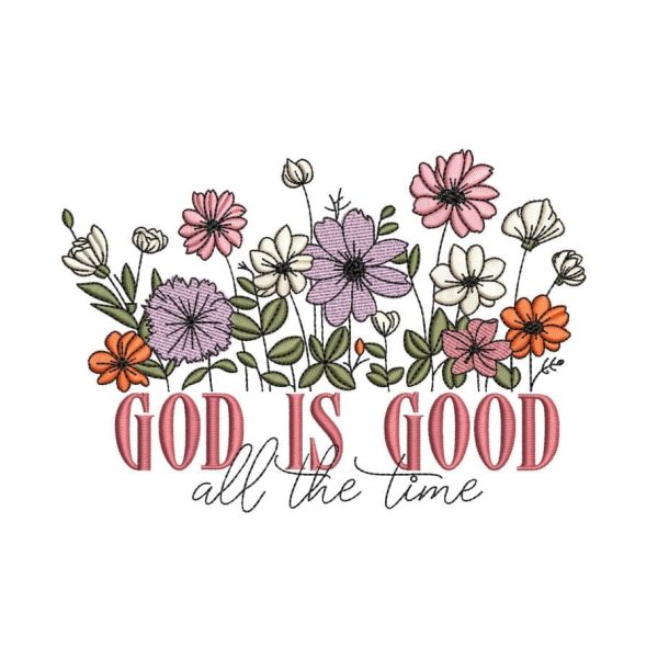 God is Good Embroidery Design, 3 sizes, Instant Download Cheap