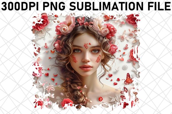 Heartfelt Valentine s Wonderland: Sublimation Design Sale