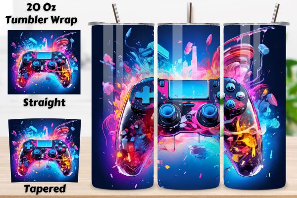 Gamer Tumbler sublimation designs download PNG, Game Tumbler Wrap, Inspirational Tumbler Design, Skinny Tumbler Online now