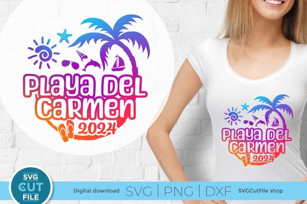 2024 Playa Del Carmen svg - Playa Del Carmen Mexico Vacation or Trip Design Discount