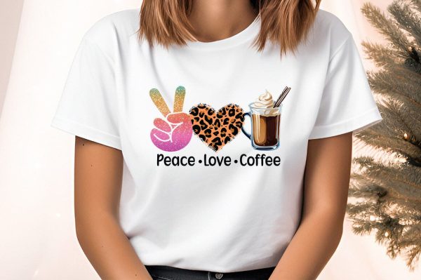 Peace love coffee PNG Design Sale