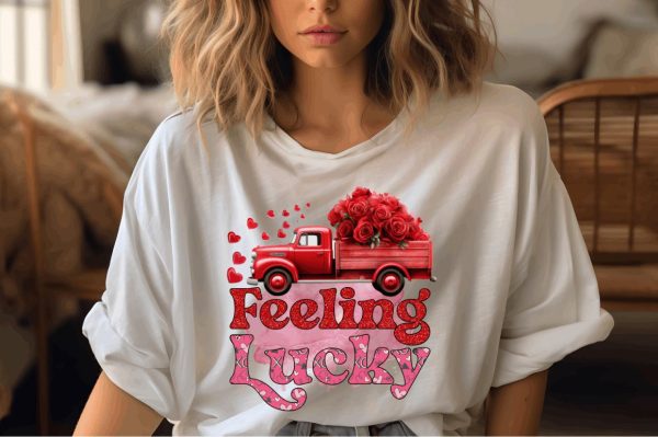 Feeling lucky PNG design Online