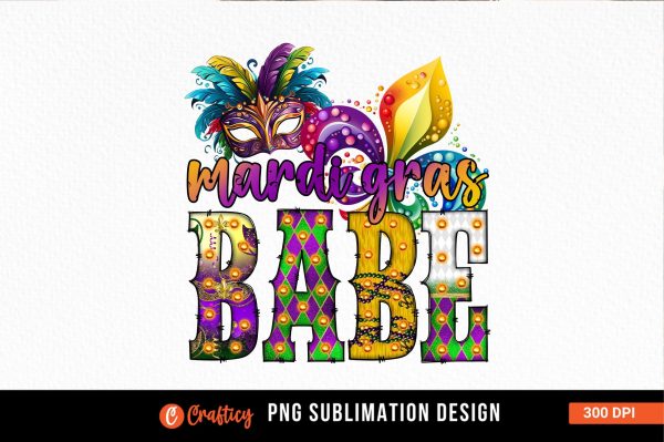 Mardi gras babe Sublimation Sale