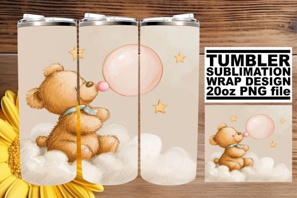 Sweet Watercolor Kids Sublimation Tumbler Wrap Online Sale
