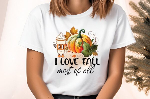 I love fall most of all PNG Design For Discount
