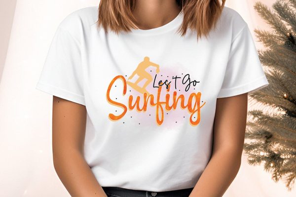 Lest Go Surfing PNG Design Discount