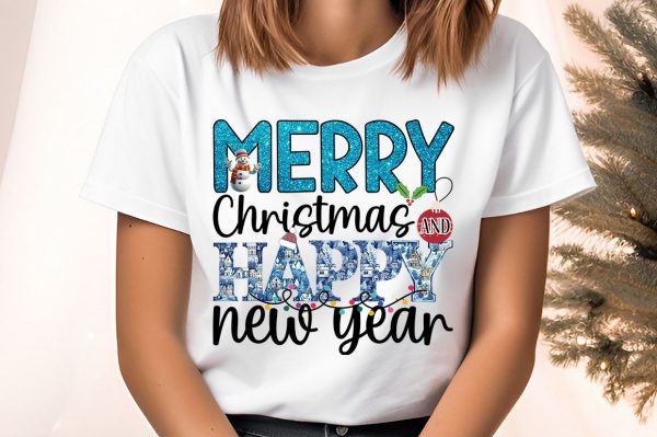 Merry christmas and happy new year PNG Design Hot on Sale