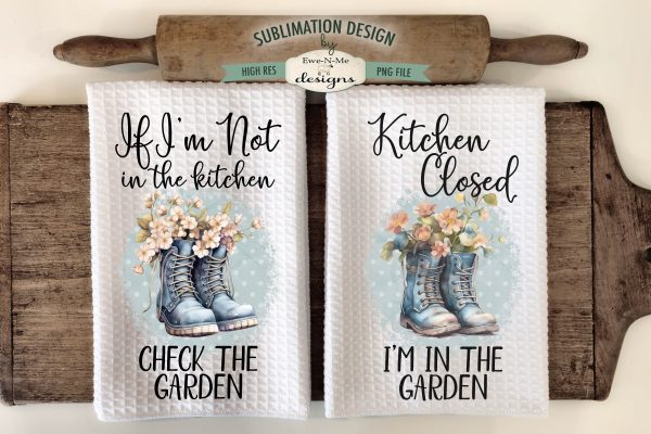 Gardening - Garden Boots Kitchen Towel Sublimation Designs Online Hot Sale