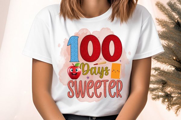 100 days sweeter PNG Design For Discount