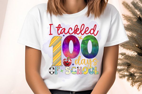 I tackled 100 days of school PNG Design For Cheap