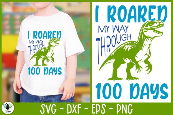100 Days of School SVG | Dinosaur SVG Sale