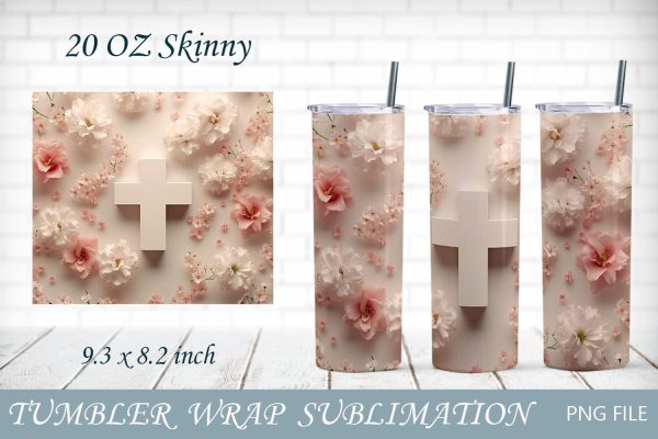 3d tumbler wrap with cross, Religious tumbler 20oz, Christian sublimation Hot on Sale