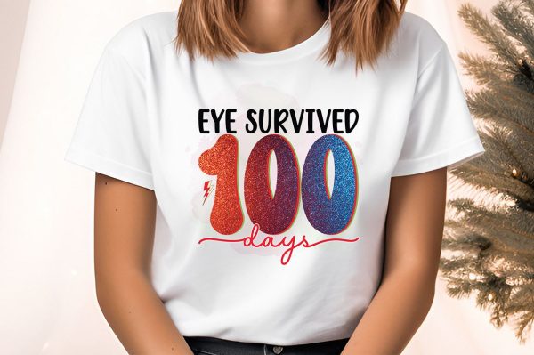 Eye survived 100 days PNG Design Discount
