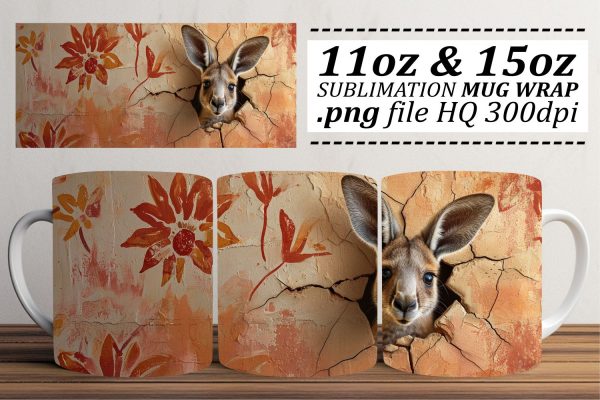 Entertaining 3D Animal Mug Wraps 11oz 15oz Online Sale