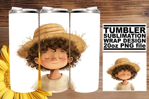 20oz Sublimation Tumbler Designs with Boho Kids For Cheap