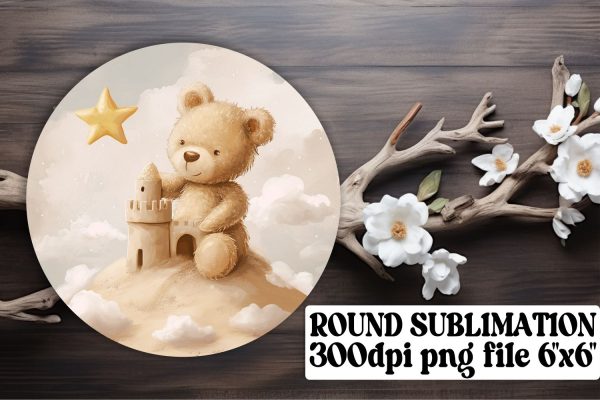Circle Art Patterns with Delightful Teddy Bears Fashion