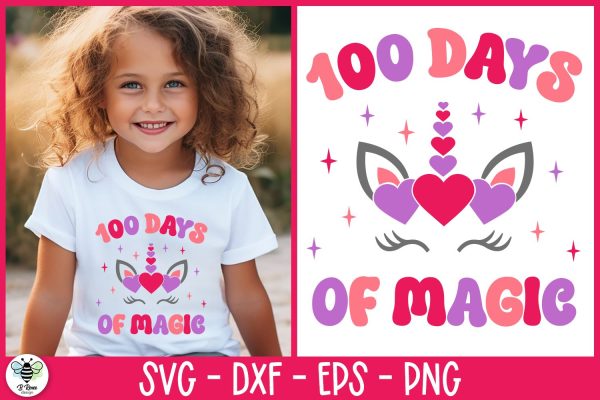 100 Days of Magic SVG | Unicorn SVG | 100 Days of School For Sale