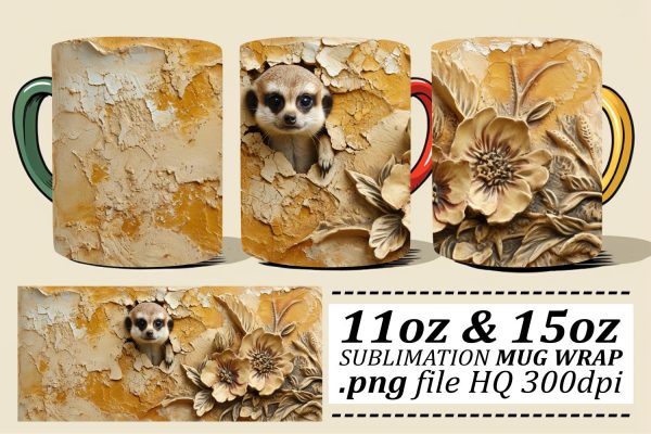 Artistic 3D Animal-Inspired Mug Decorations For Sale