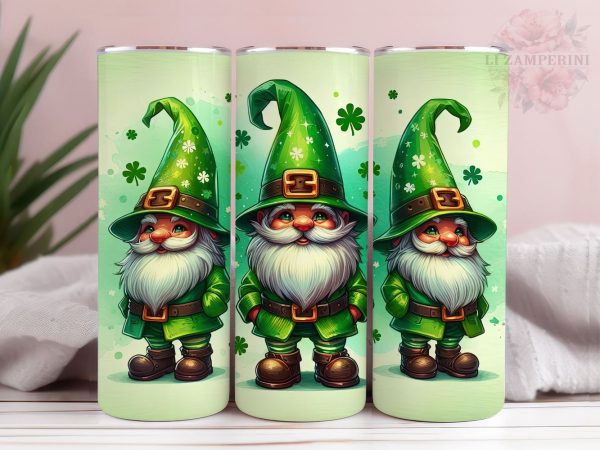 St Patricks Day Gnomes Tumbler, Gnome 20oz Tumbler Wrap PNG, Straight & Tapered Tumbler Wrap, Instant Digital Download For Cheap