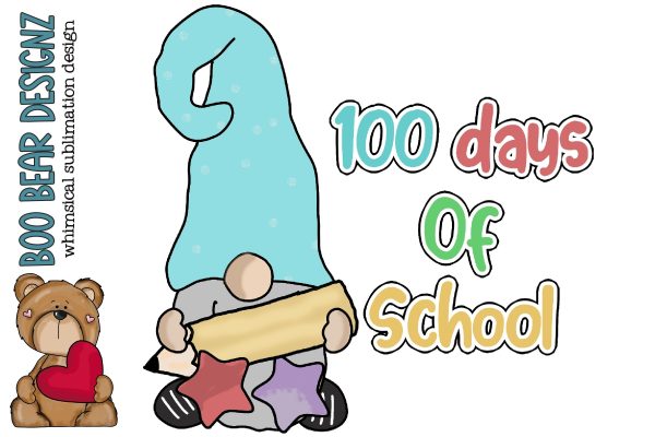 100 days of School Gnome Clipart on Sale