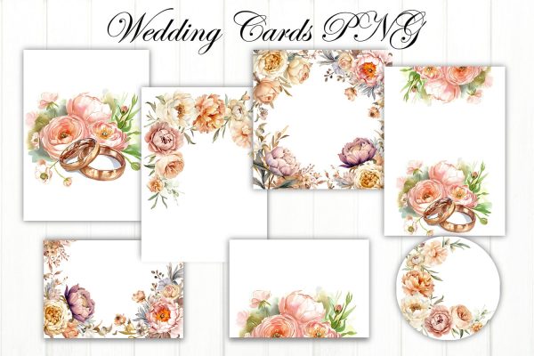 Wedding, Greeting, Invitation Card PNG. Flower Frame PNG For Cheap