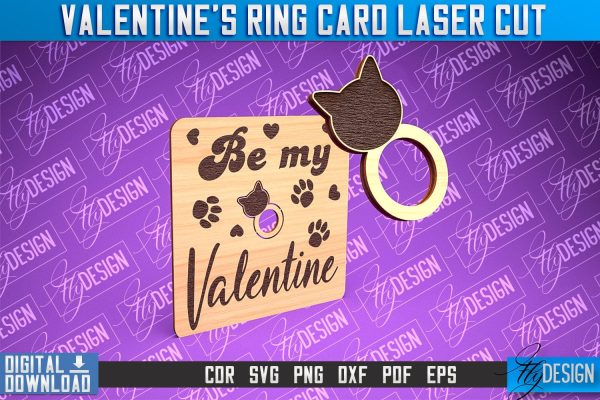 Valentine s Ring Card Laser Cut | Valentine s Day | CNC File Online now