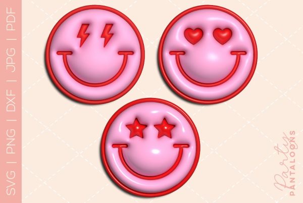 Happy face svg, love happy face, y2k digital stickers, digital planner stickers, for sublimation, mousepad sublimation, stickers png, puff svg Online Sale